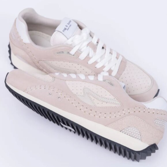 NEW RAG & BONE Suede Drift Running Sneakers for women in pebble 72510j5 - Picture 3 of 10